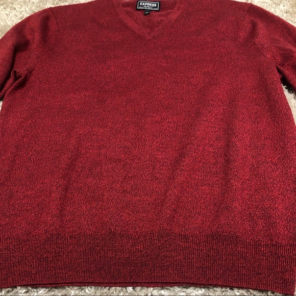 Express Modern Fit Merino Wool V-Neck - Picture 5 of 7